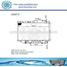 RADIADOR 1641015210/1641015231 para TOYOTA 84-87 COROLLA Fabricante e venda direta!